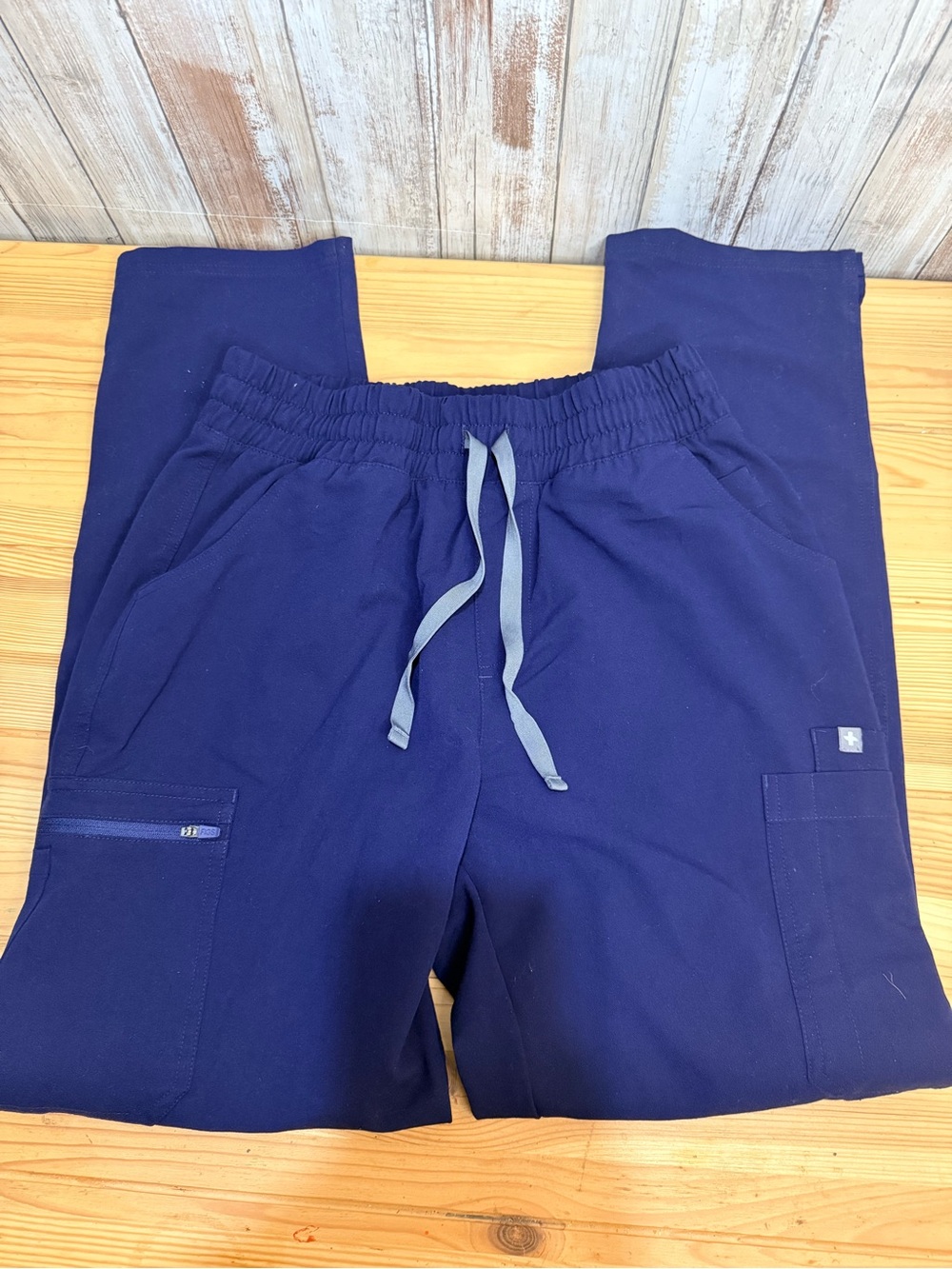 FIGS Navy Drawstring Cargo Pants Scrub Pants